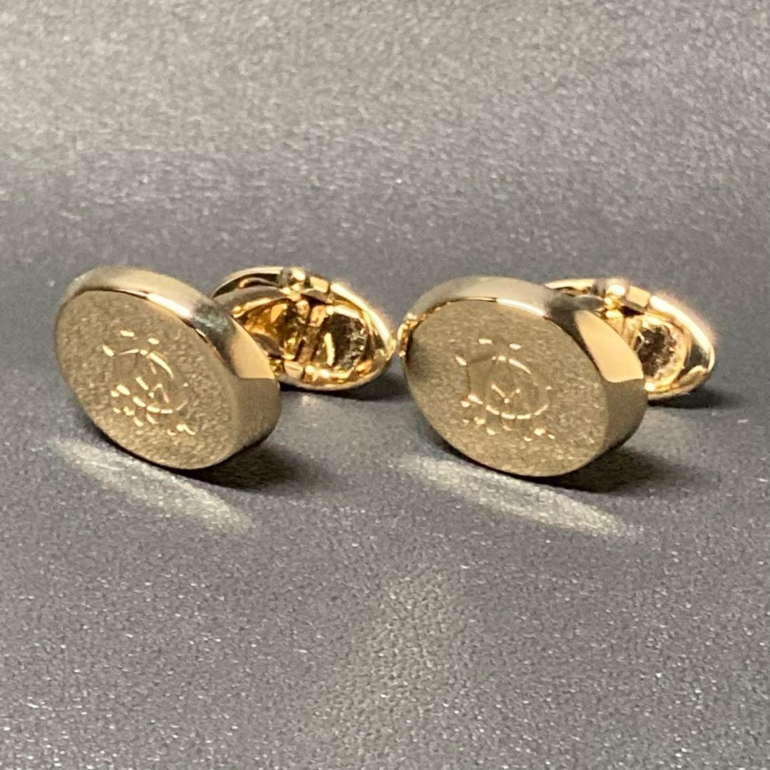 ダンヒル　dunhill カフリンクス　ゴールド　ADロゴ　刻印　サークル