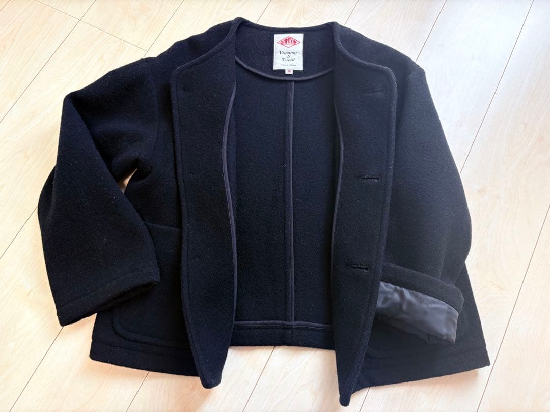 ◾️DANTON ダントン　ウールパイルジャケット黒◾️Mサイズ