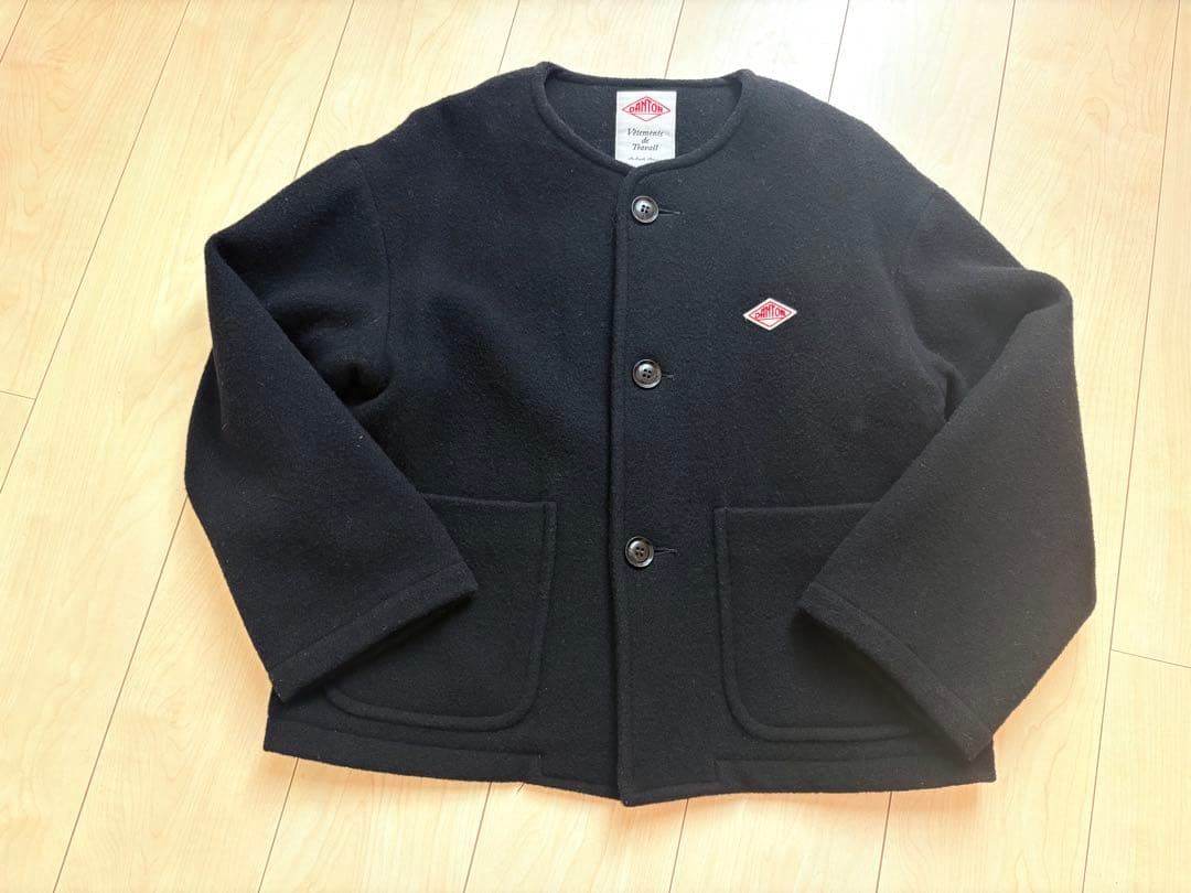 ◾️DANTON ダントン　ウールパイルジャケット黒◾️Mサイズ