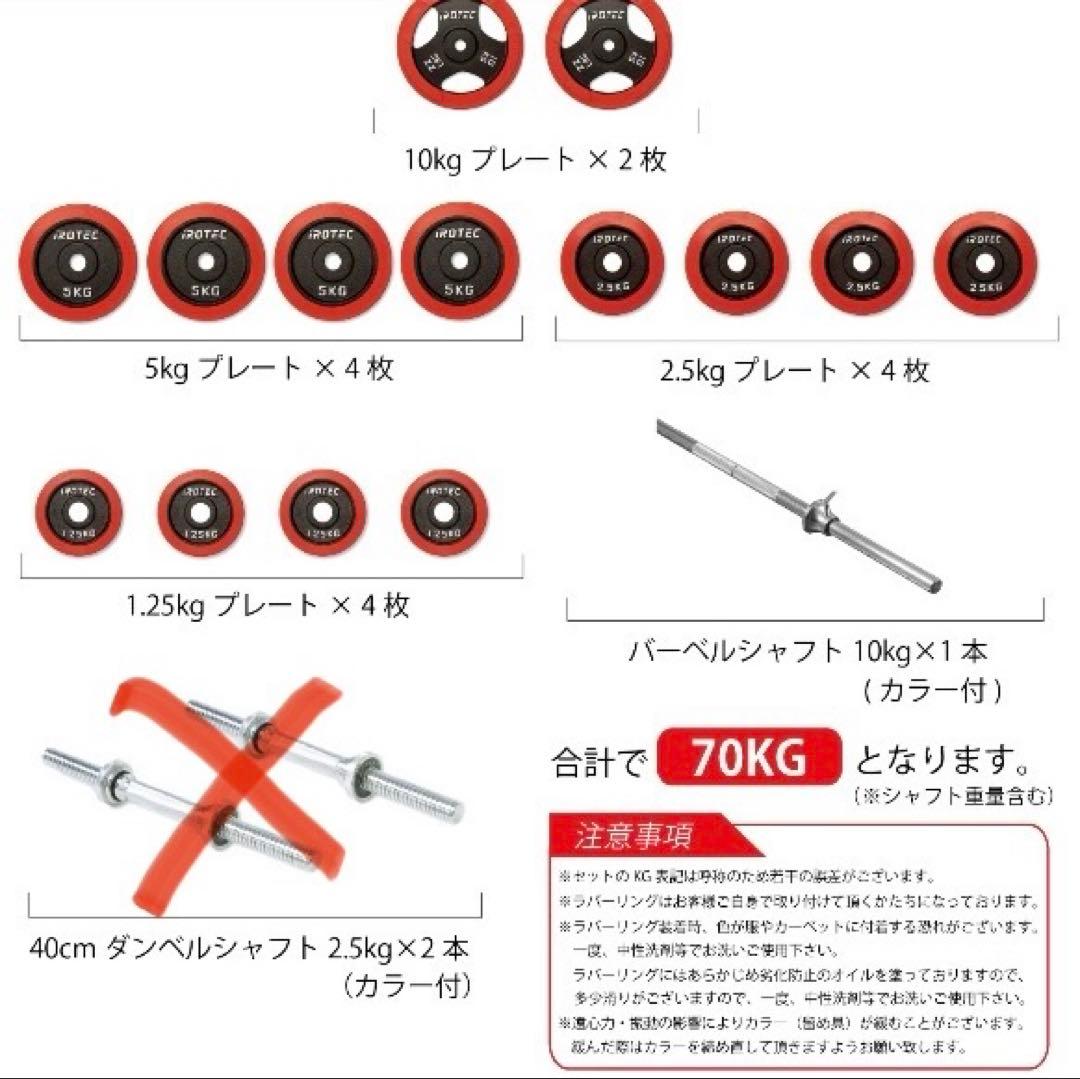 ベンチプレスセット セーフティバー付き 65kg 別ダンベル10kg