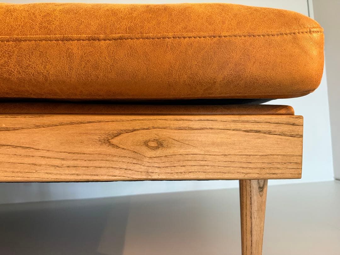 Crash Gate ブラウン レザーテックス　カウチソファ（送料込み）