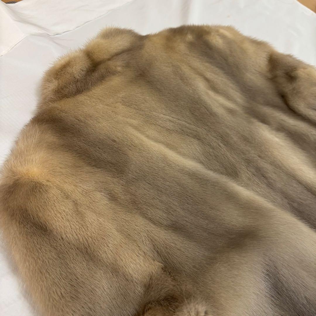 毛皮 ファーコート ミンク ブラウン ミドル丈 本革 大きいサイズ