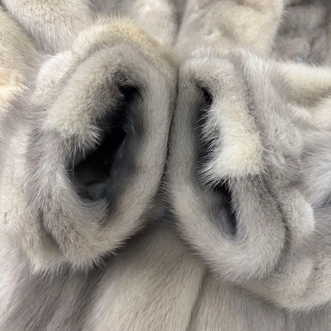 毛皮 ファーコート ミンク ブラウン ミドル丈 本革 大きいサイズ