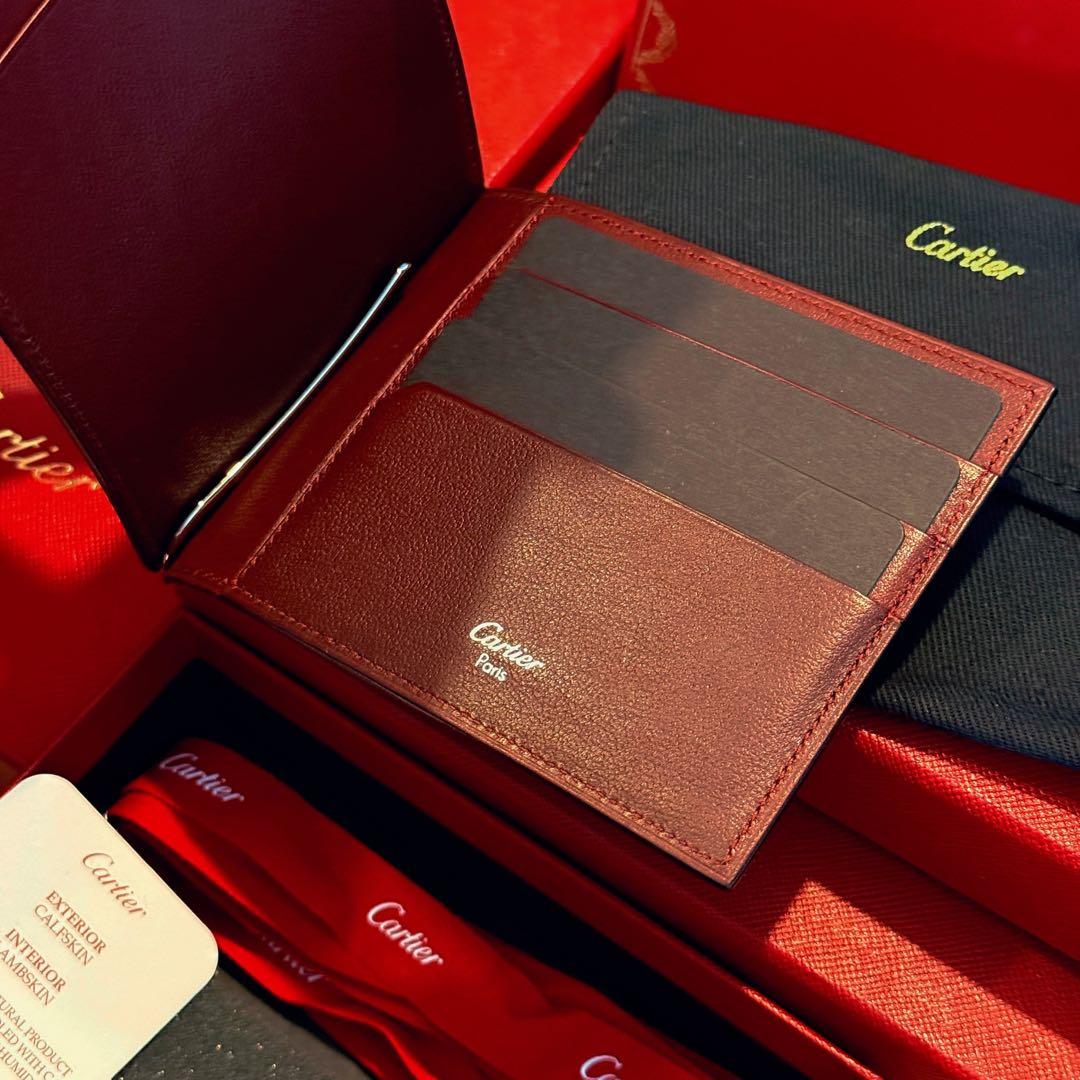 Cartier マネークリップ 2つ折り 財布 カード入れ ブラック マストドゥ
