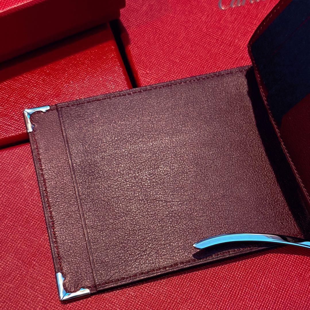 Cartier マネークリップ 2つ折り 財布 カード入れ ブラック マストドゥ