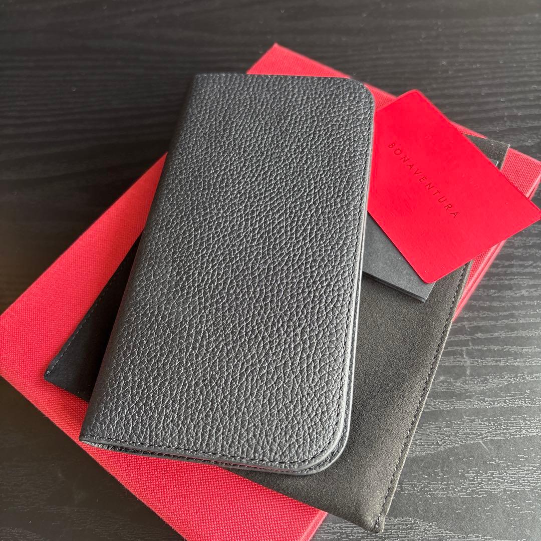 BONAVENTURA iPhone15 PRO MAX 手帳型ケース　ブラック