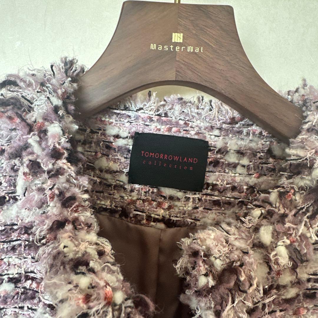 TOMORROWLAND ノーカラーツイードジャケット Mサイズ