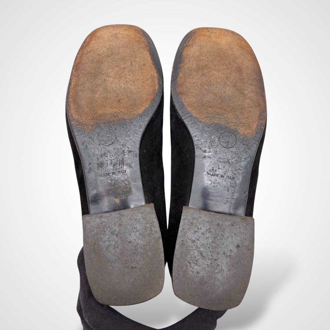 CHANEL シャネル ココマーク フラットシューズ パンプス 黒 イタリア製