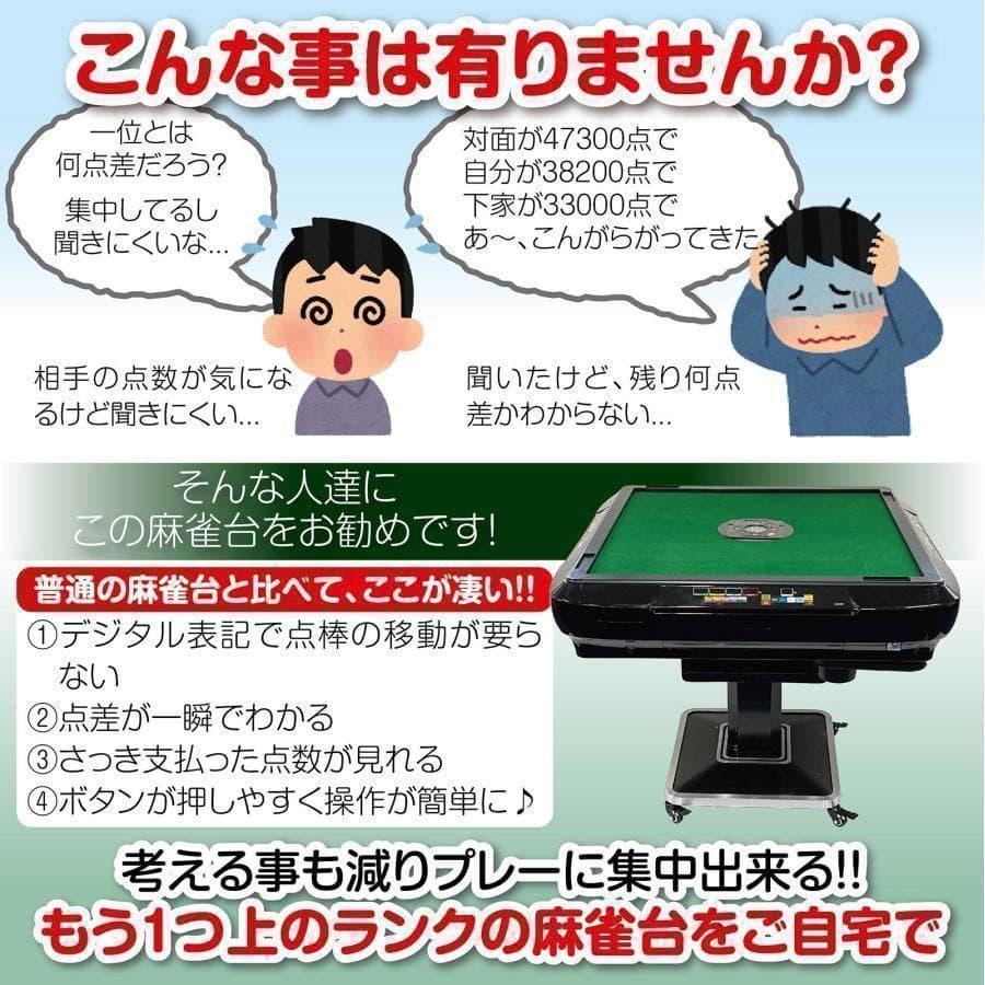 中古　麻雀台 家庭用 麻雀卓 折りたたみ デジタル28mm カラー未定