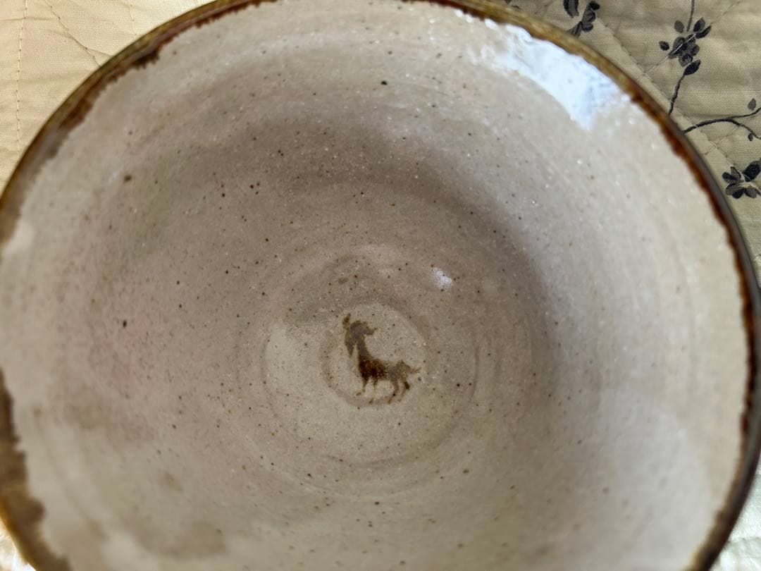 未使用　やちむん　古我知焼　ヒージャーマカイ　茶碗２個