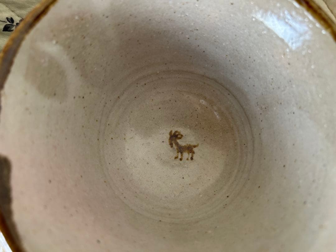 未使用　やちむん　古我知焼　ヒージャーマカイ　茶碗２個