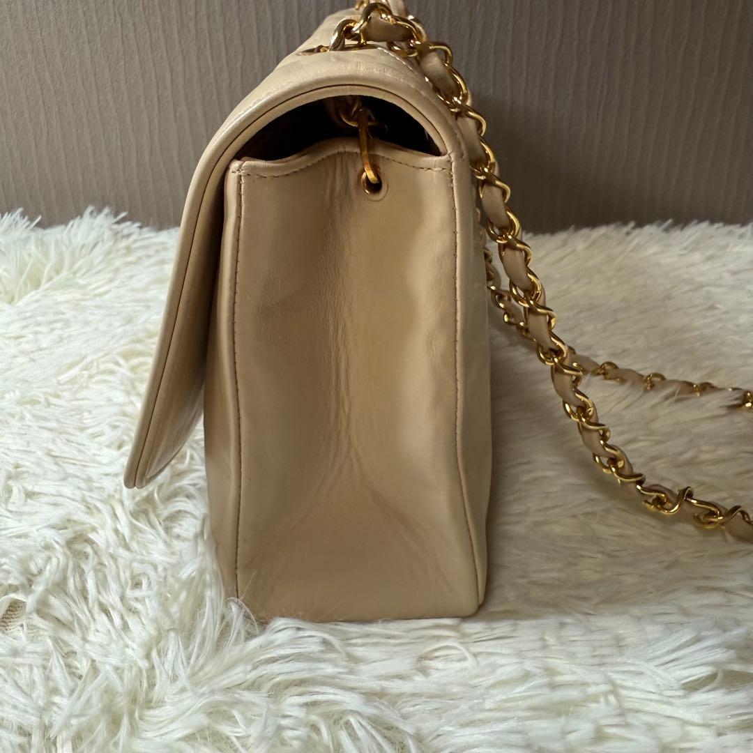 シャネル CHANEL マトラッセ ダイアナ チェーンバッグ 2番台 ベージュ