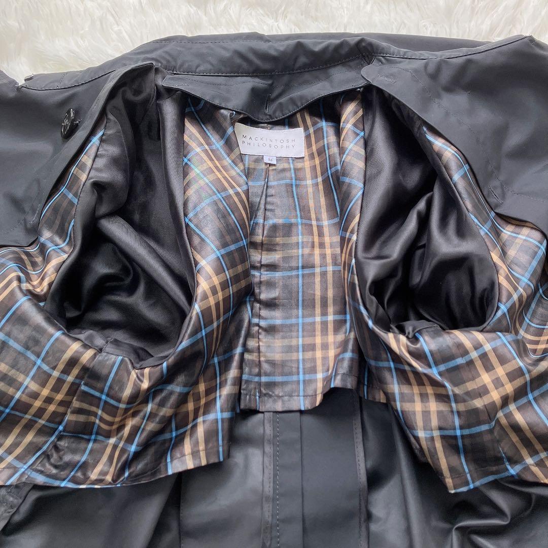 マッキントッシュフィロソフィー　ライナー付　撥水コート　ブラック　レインウェア