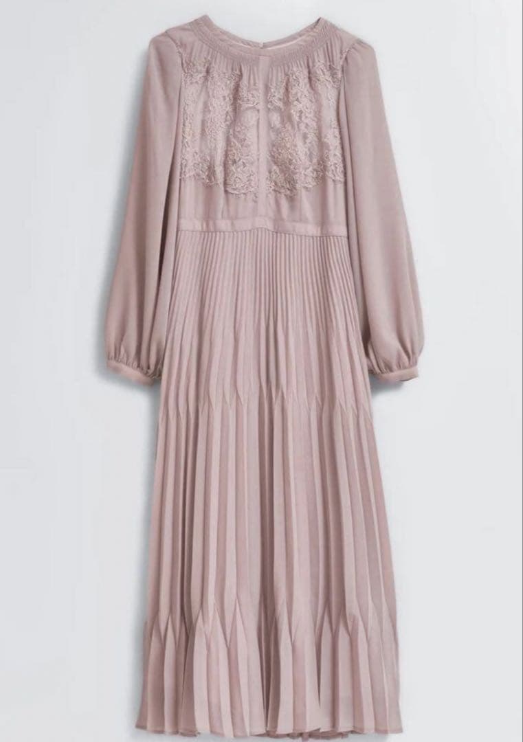 【新品未使用】Vol.1 Pleated Chiffon Lace Dress