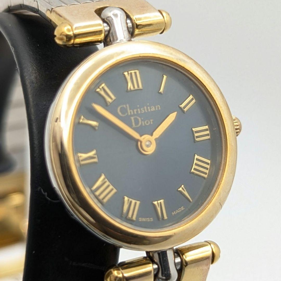 【新品電池交換済】Christian Dior ネイビー文字盤 腕時計