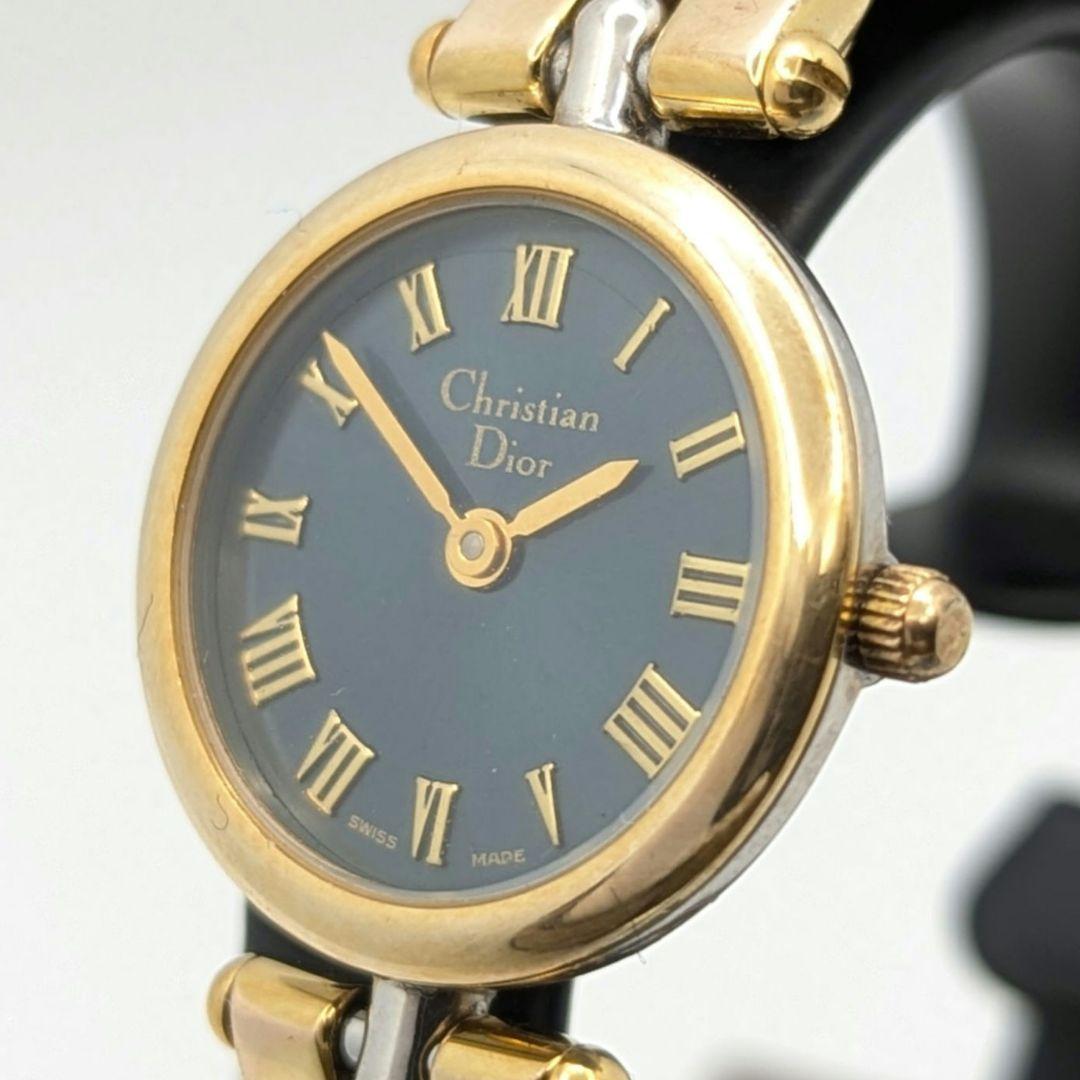 【新品電池交換済】Christian Dior ネイビー文字盤 腕時計