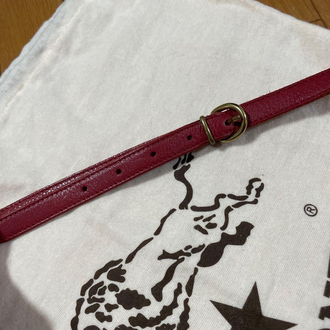 イルビゾンテ　ショルダーバッグ　三日月　赤