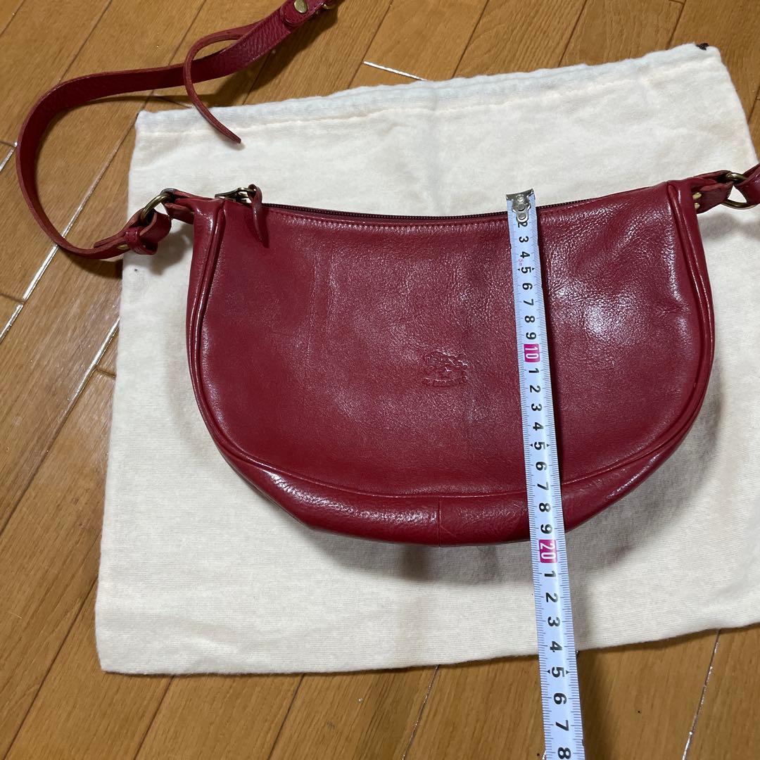 イルビゾンテ　ショルダーバッグ　三日月　赤