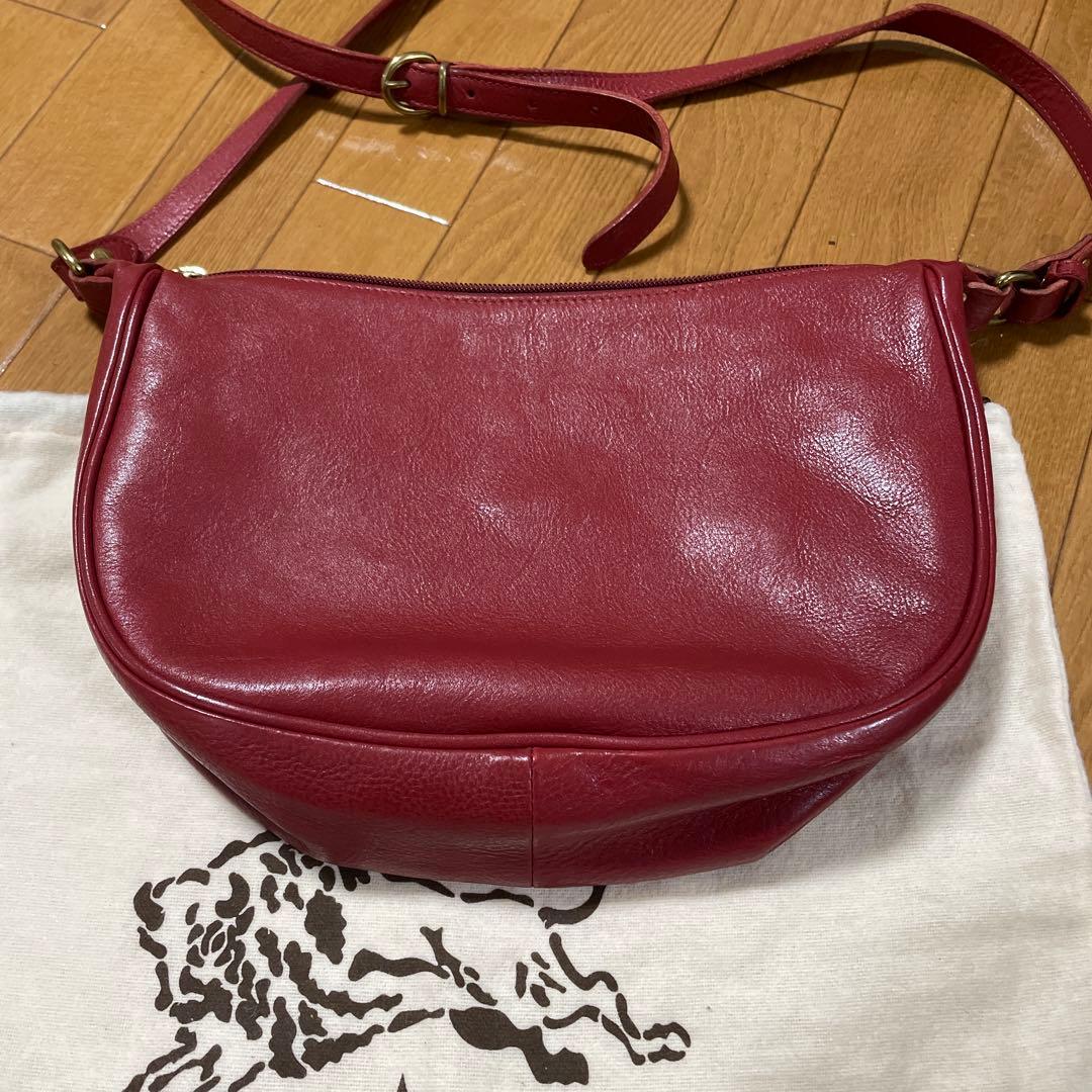 イルビゾンテ　ショルダーバッグ　三日月　赤