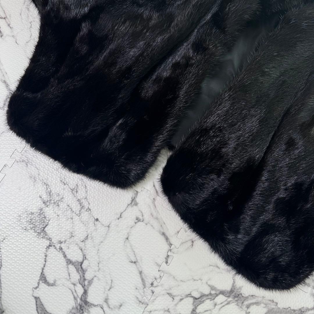 CERCRE セクレ　リアルファーショール　ブラックミンク　フォーマル