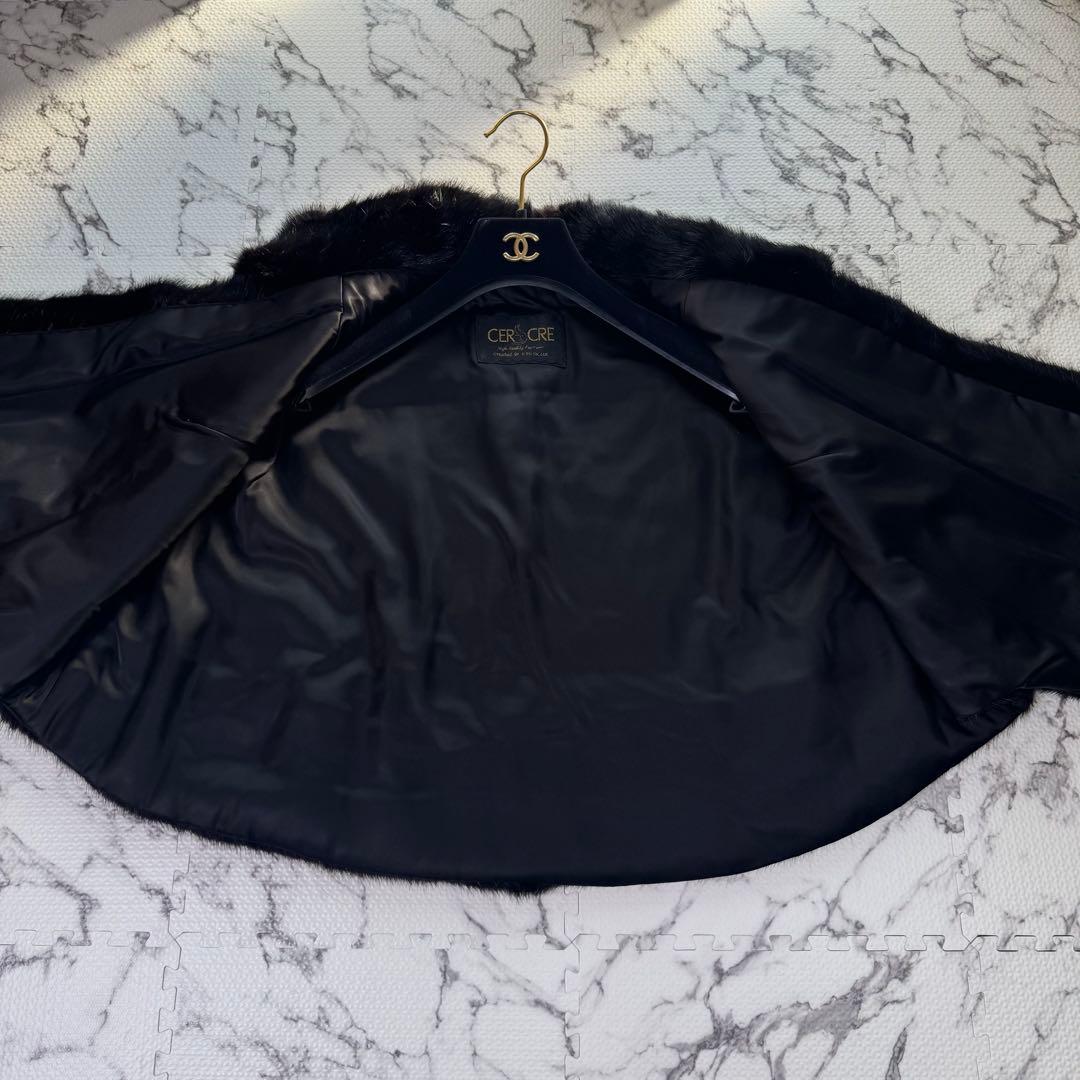 CERCRE セクレ　リアルファーショール　ブラックミンク　フォーマル