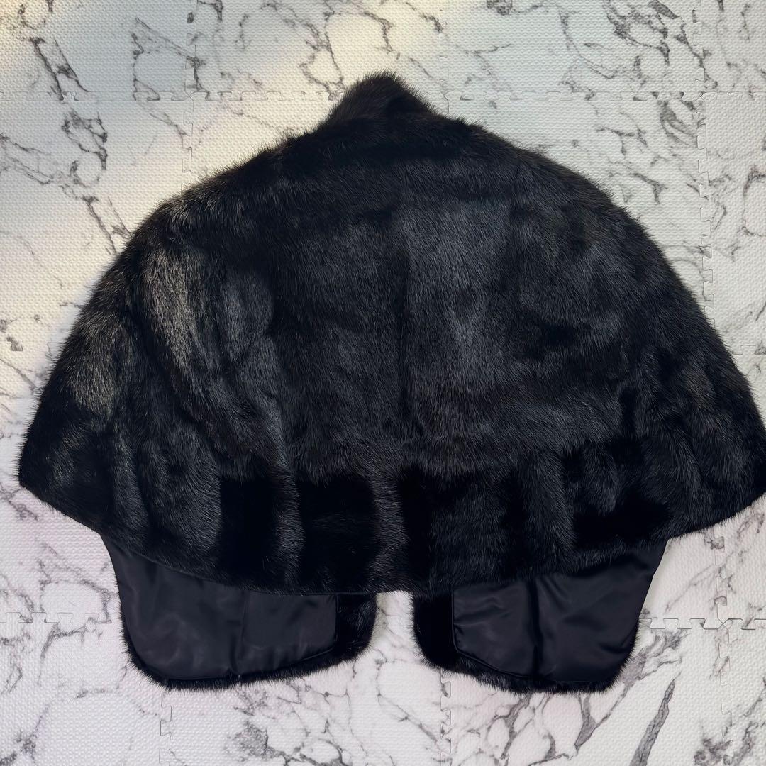 CERCRE セクレ　リアルファーショール　ブラックミンク　フォーマル