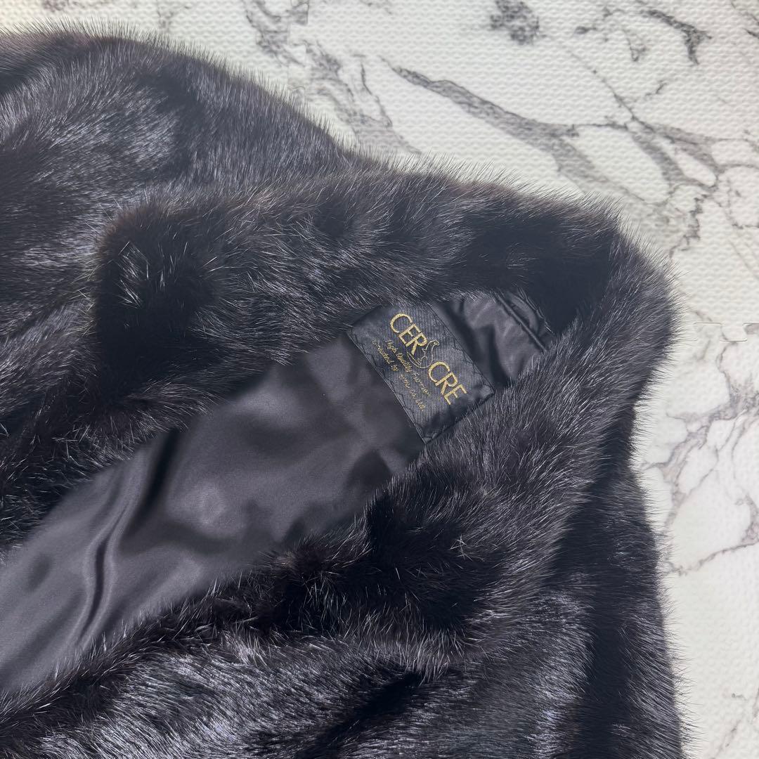 CERCRE セクレ　リアルファーショール　ブラックミンク　フォーマル
