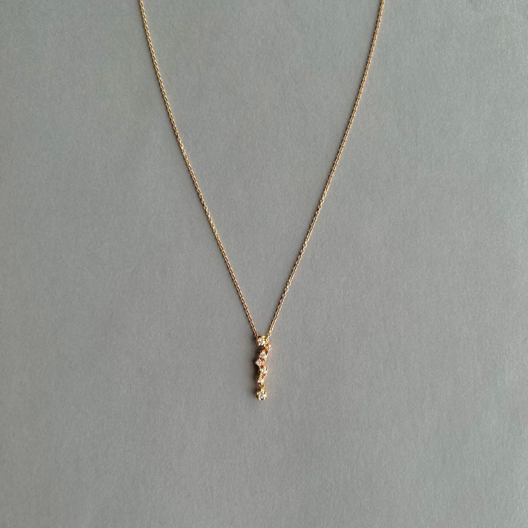 美品　STAR JEWELRY K18 ダイヤモンドネックレス