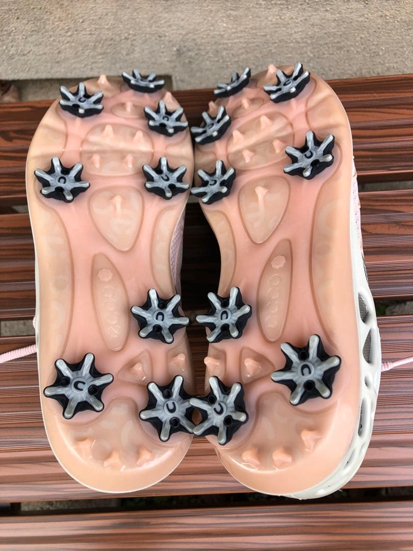 299番 新品ECCOゴルフシューズ40 25.0～25.5cmソフトスパイク