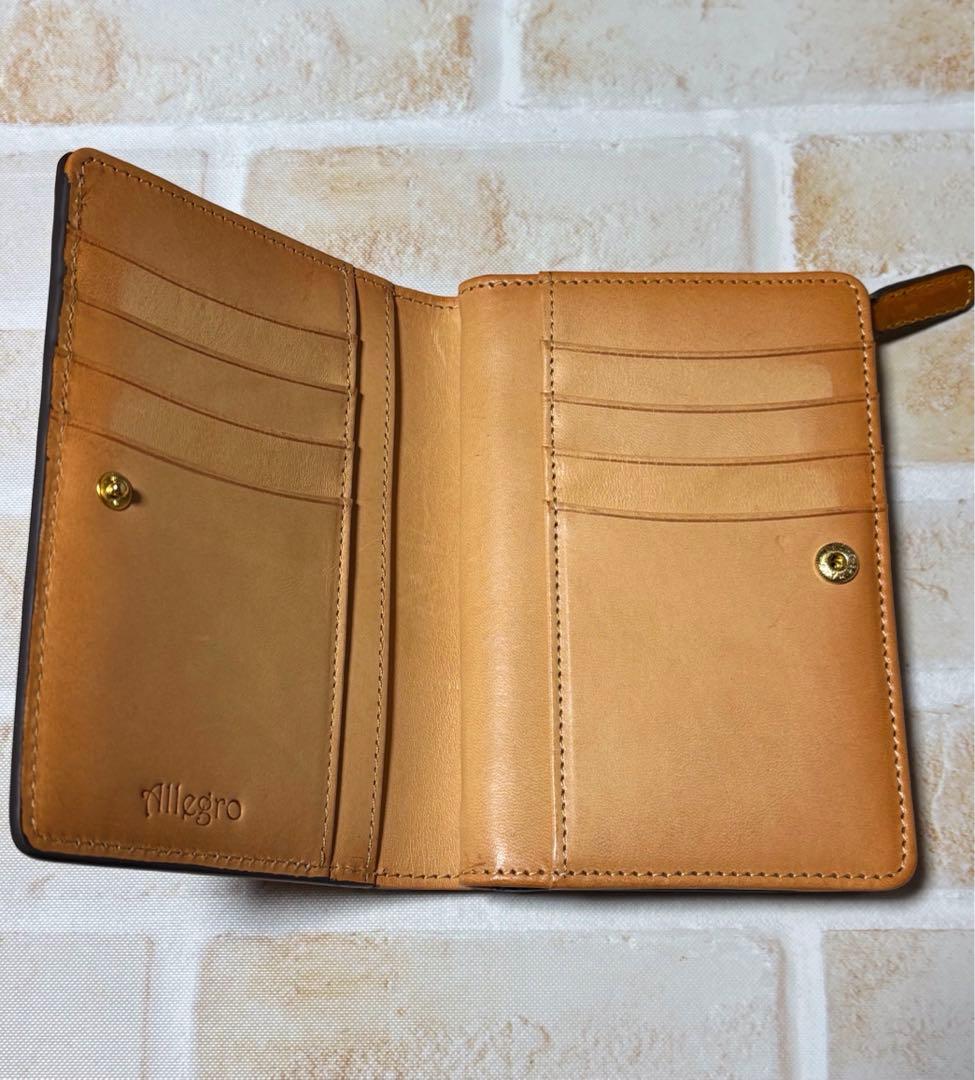 allegro 本革 財布 メンズ 二つ折り 小銭入れ アレグロ
