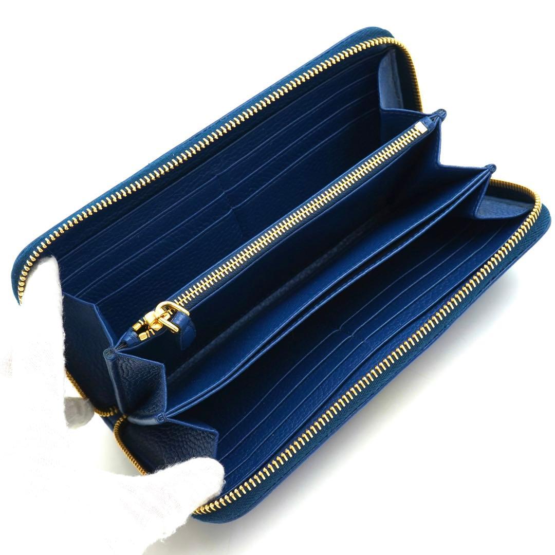 ✨新品未使用✨　PRADA 長財布　アイコン　シボ革　ダイノ　ラウンド