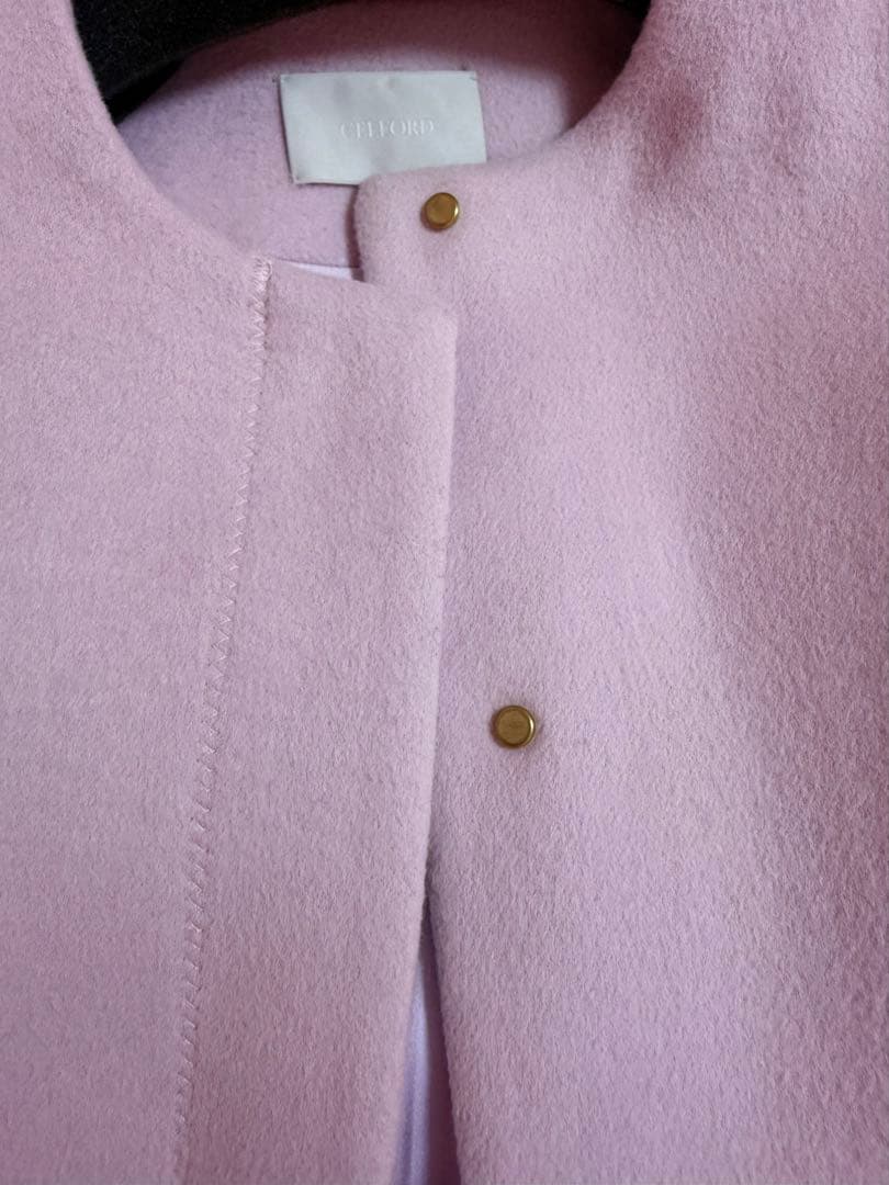 CELFORD 薄ピンクロングコート 38