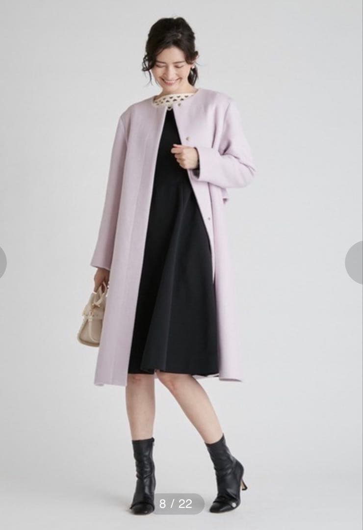 CELFORD 薄ピンクロングコート 38