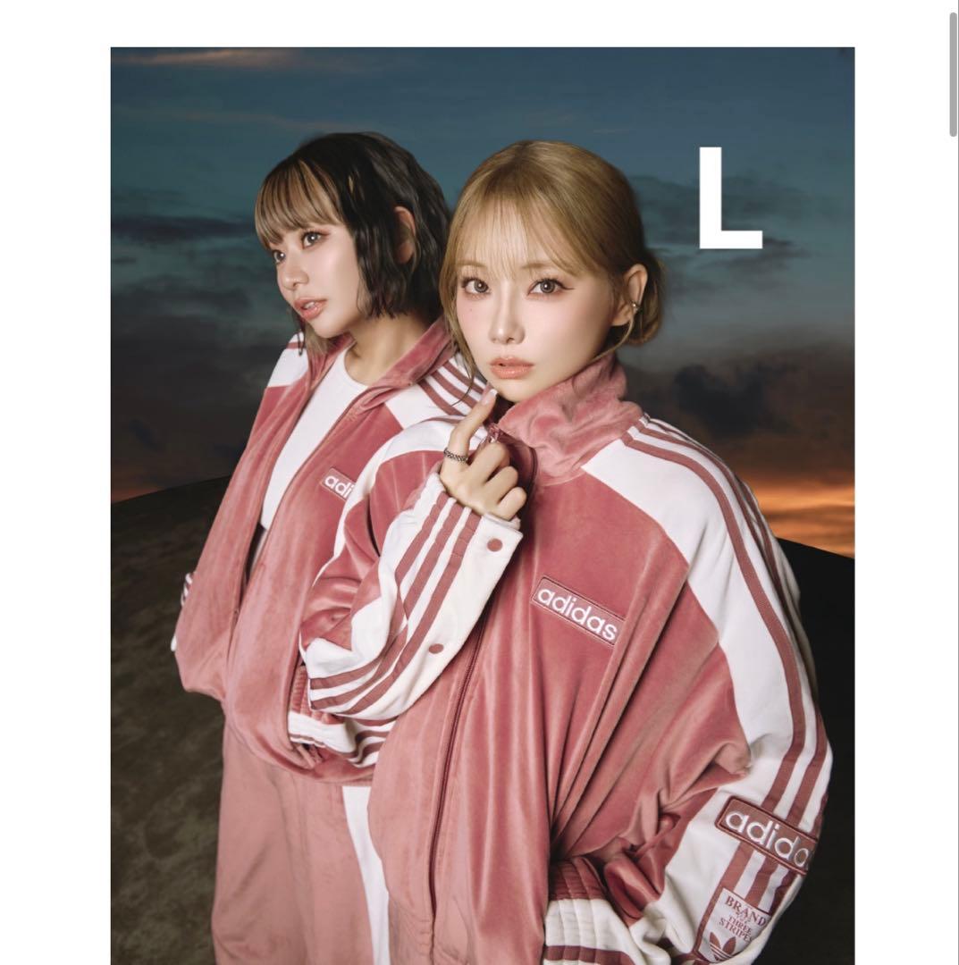 【新品未使用】adidas ベロア トラックジャケット ピンク Lサイズタグ付き