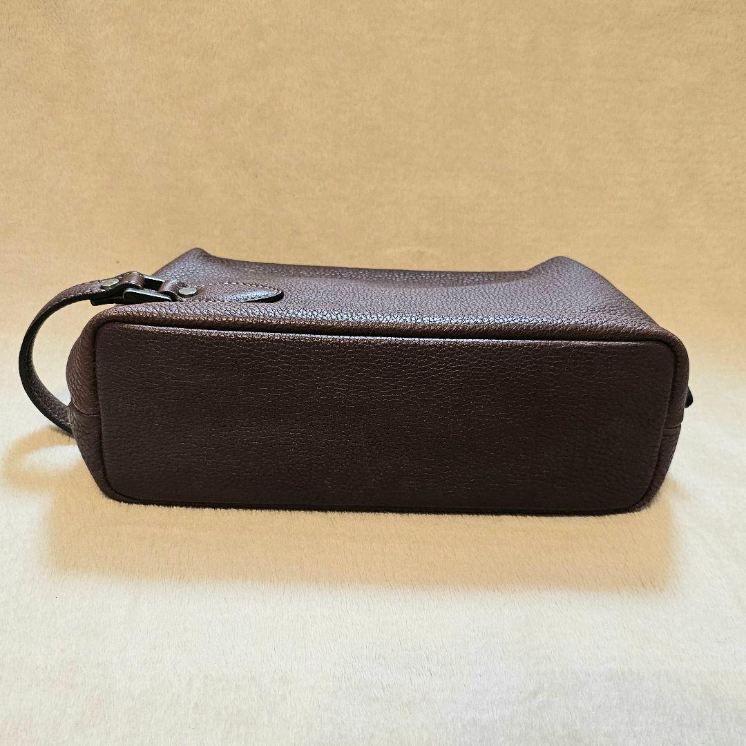 ☆美品☆ 土屋鞄 フレームレザー　セカンドバッグ　ブラウン