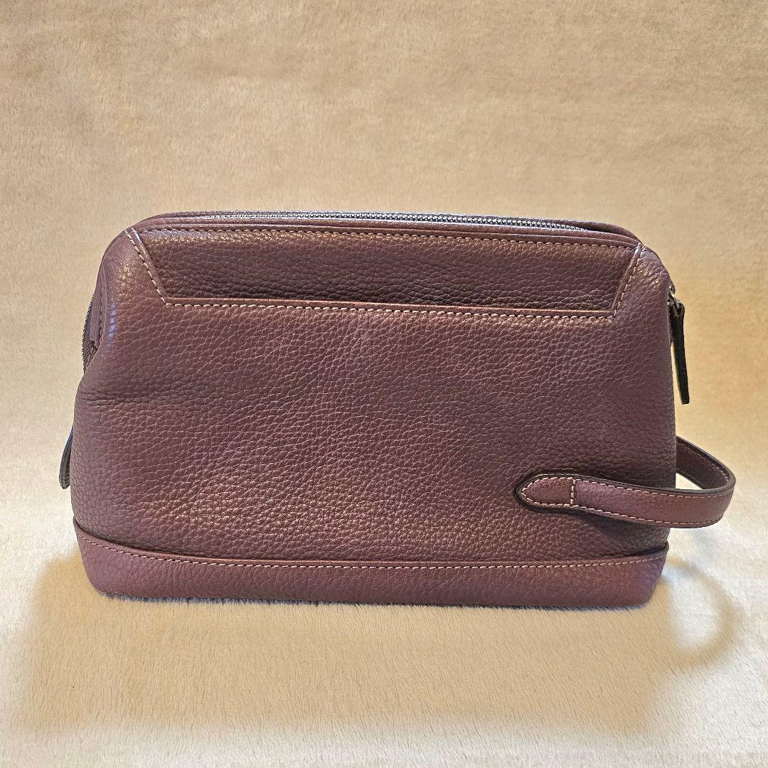 ☆美品☆ 土屋鞄 フレームレザー　セカンドバッグ　ブラウン