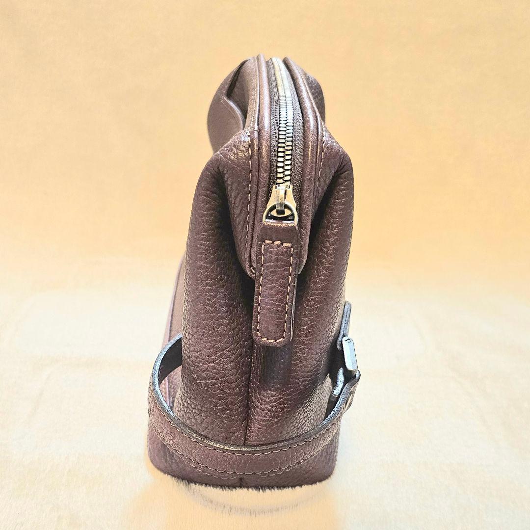 ☆美品☆ 土屋鞄 フレームレザー　セカンドバッグ　ブラウン