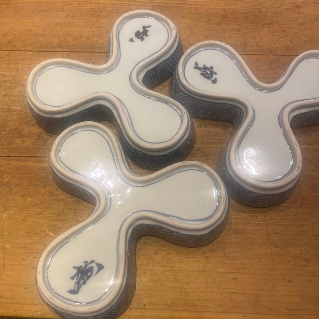 シ*ロ様 廣野俊彦　　染付皿　　　5客