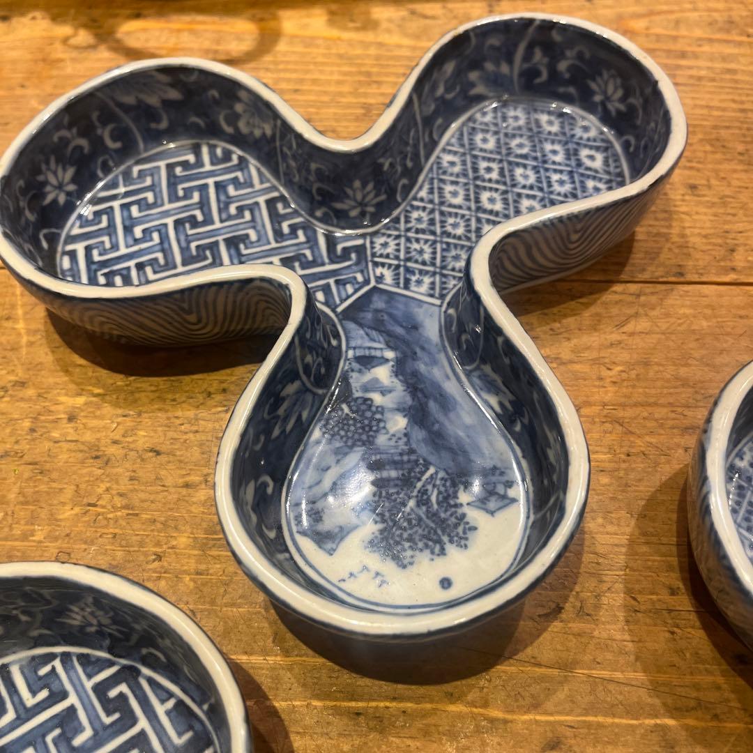 シ*ロ様 廣野俊彦　　染付皿　　　5客