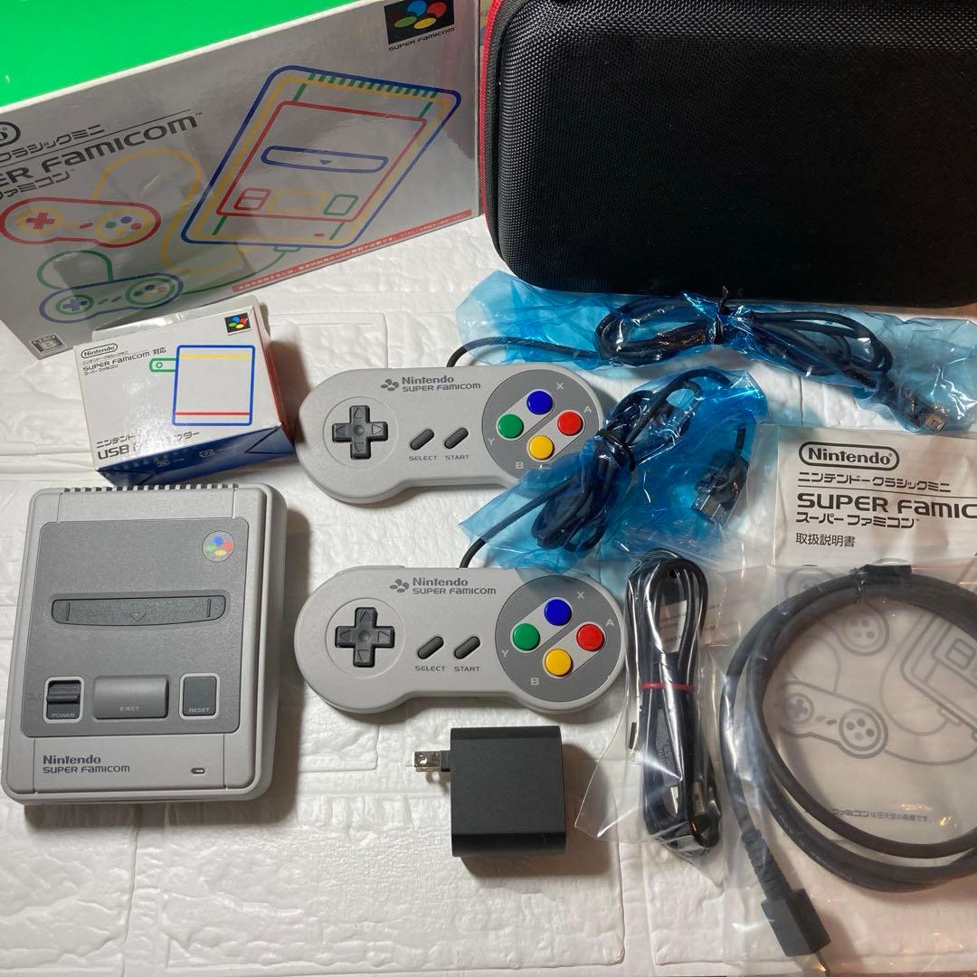 「美品」クラシックミニ スーパーファミコン　 USB ACアダプター 専用ケース