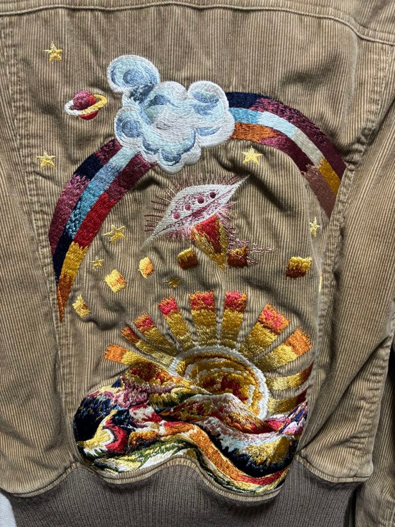 HYSTERICS コーデュロイ　ボア　刺繍ジャケット フリー