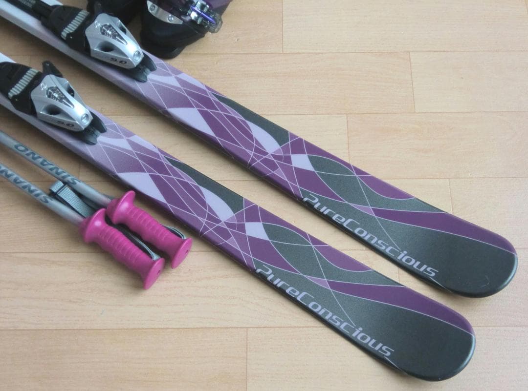 ■■送料無料■PURECONCIOUS■女性用スキーセット■150/25.5■■