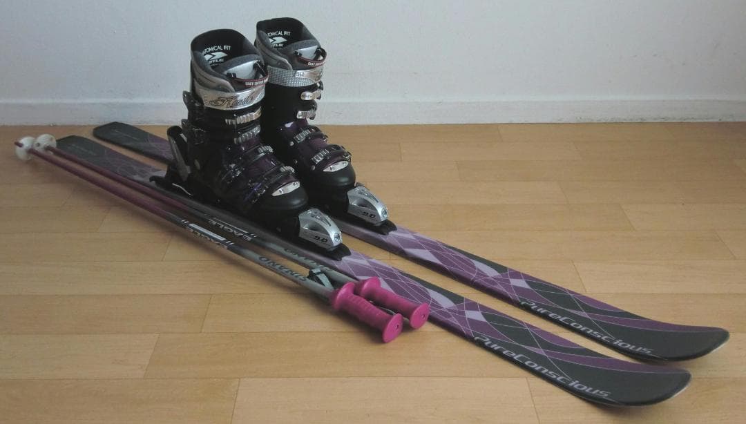 ■■送料無料■PURECONCIOUS■女性用スキーセット■150/25.5■■