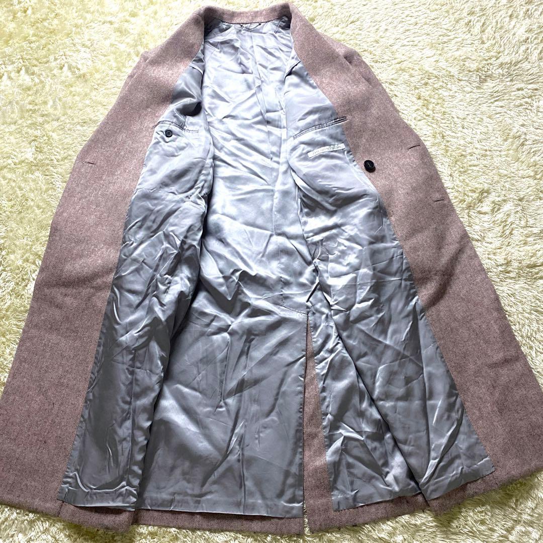 美品 ジョンローレンスサリバン チェスターコート ロング 2XL ヘリンボーン