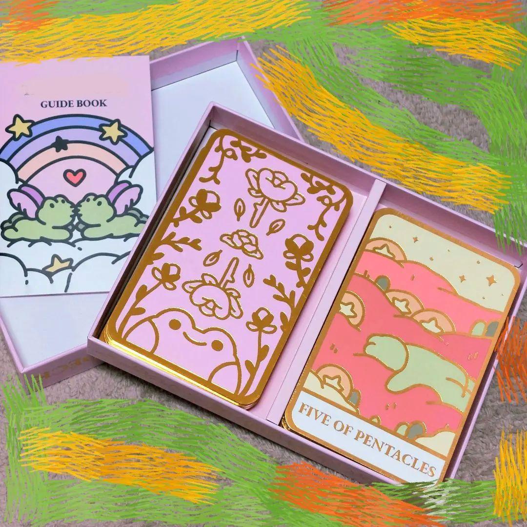 新品♡オール箔押仕様！とってもキュートなカエル王国タロット　全７９枚