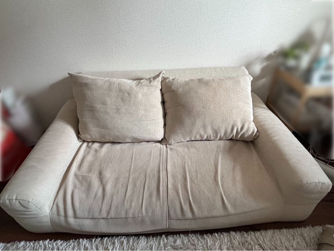 2人掛け低反発ローソファー