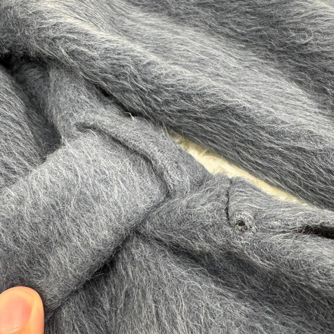 極美品✨YLEVE イレーヴ アルパカ シャギーコート ベルト付き ネイビー M