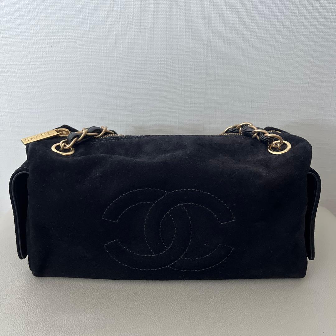 美品！シャネル　チェーンショルダーバッグ　バックスキン　ブラック