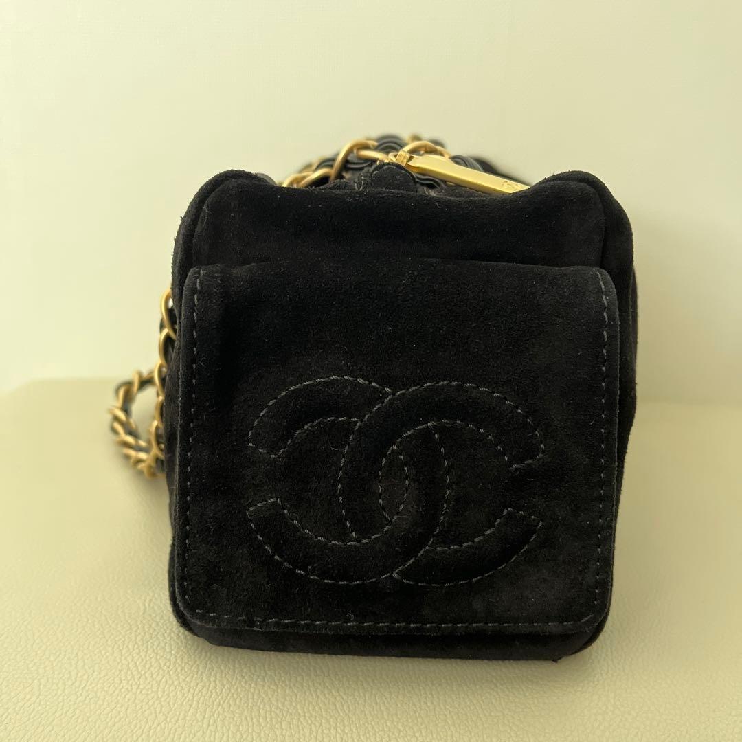 美品！シャネル　チェーンショルダーバッグ　バックスキン　ブラック