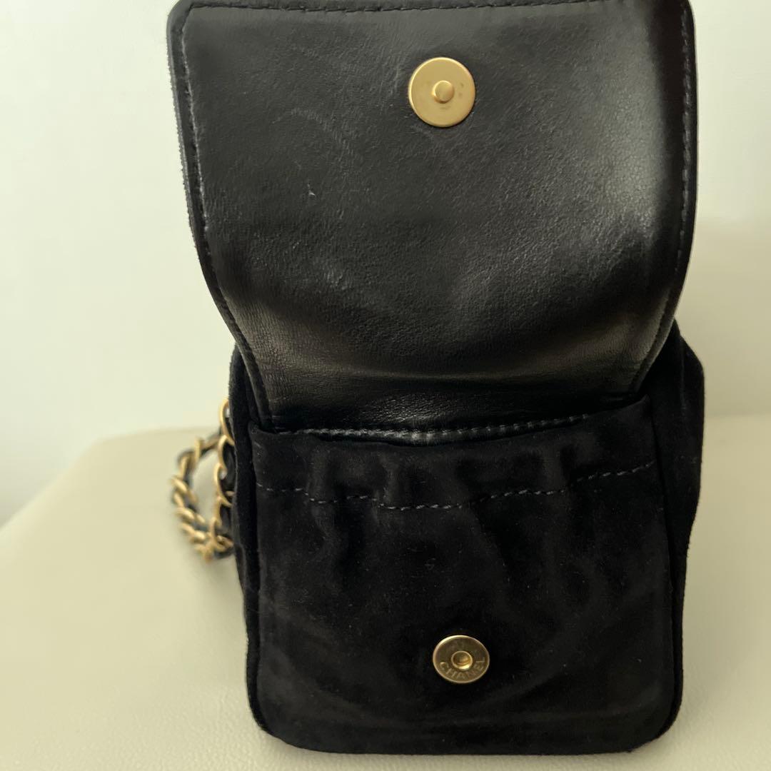 美品！シャネル　チェーンショルダーバッグ　バックスキン　ブラック
